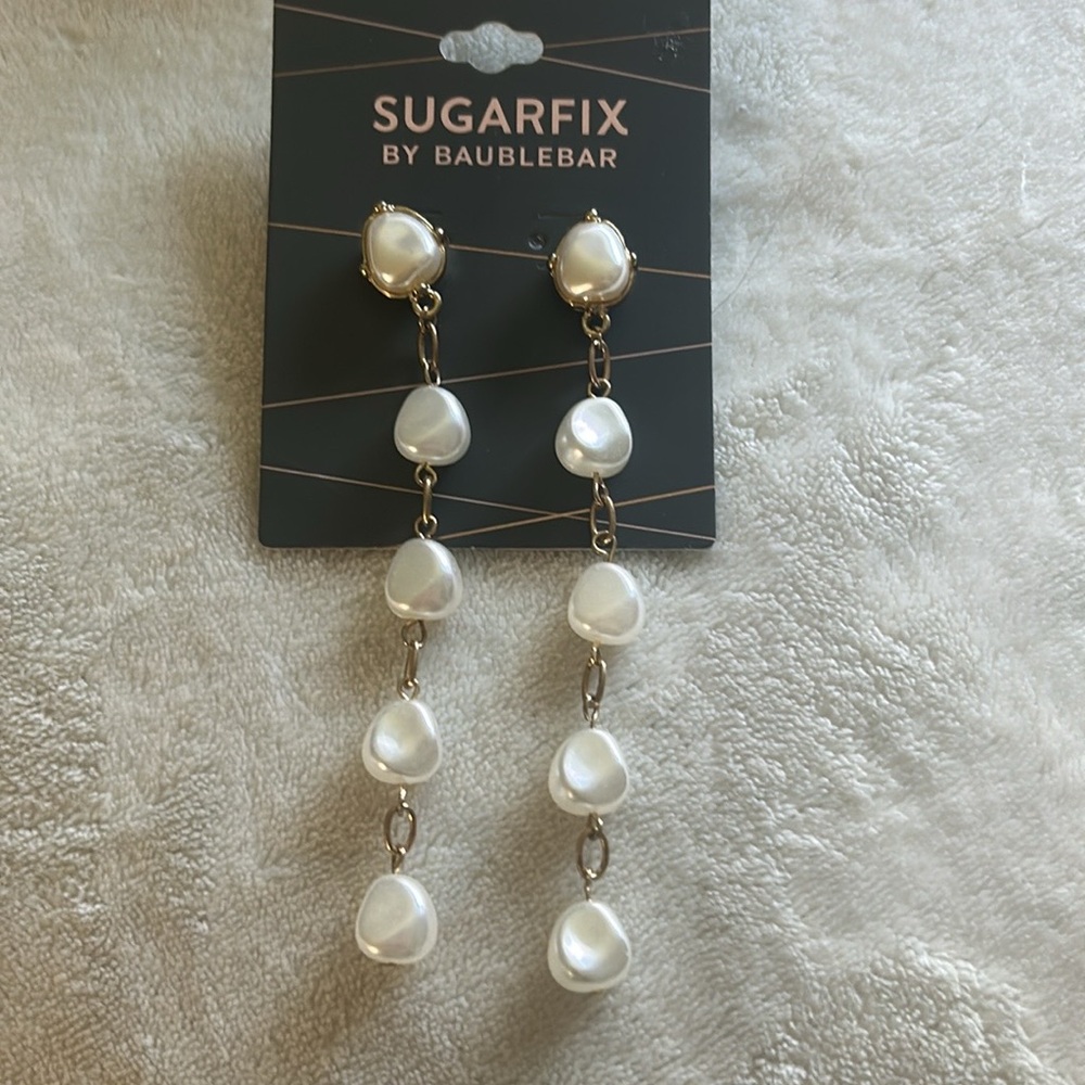 Long Pearl Drop Earrings